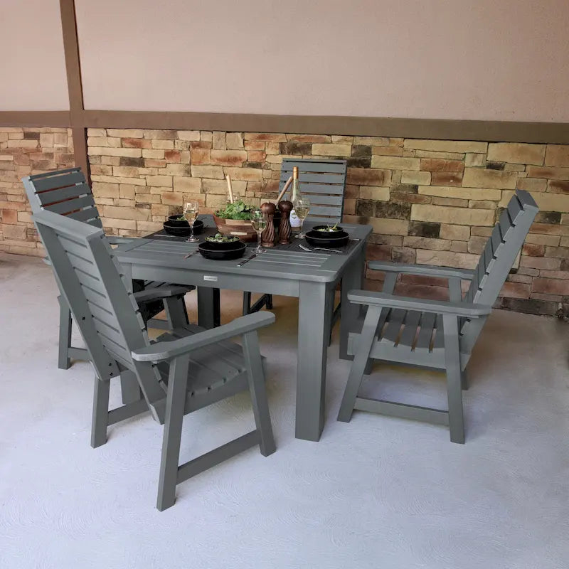 Ensemble de salle à manger d'extérieur 5 pièces Weatherly - Table de 42 x 42 po, hauteur standard