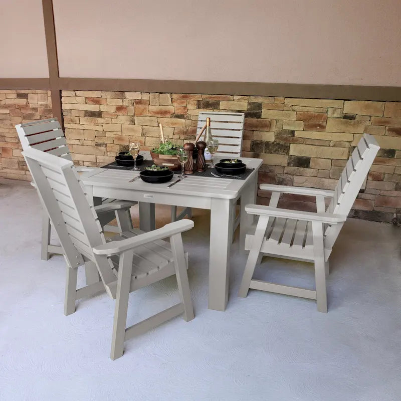 Ensemble de salle à manger d'extérieur 5 pièces Weatherly - Table de 42 x 42 po, hauteur standard