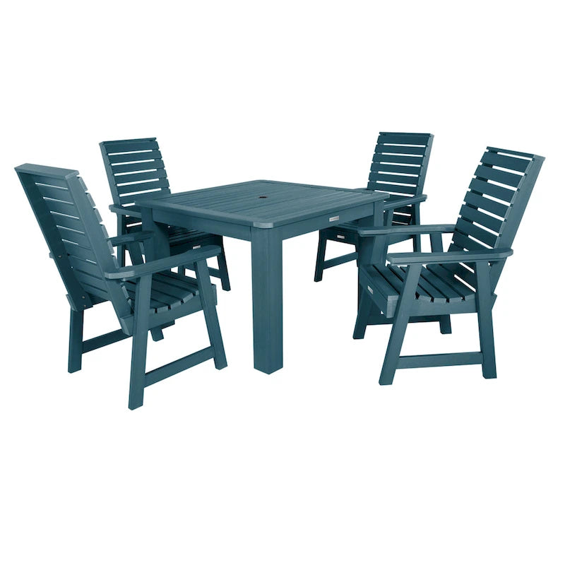 Ensemble de salle à manger d'extérieur 5 pièces Weatherly - Table de 42 x 42 po, hauteur standard