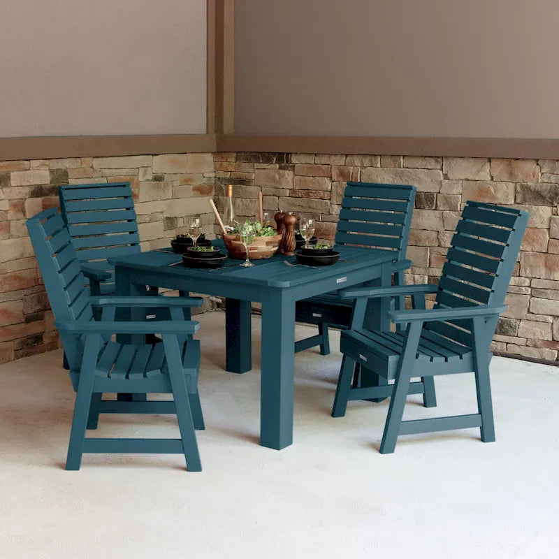 Ensemble de salle à manger d'extérieur 5 pièces Weatherly - Table de 42 x 42 po, hauteur standard
