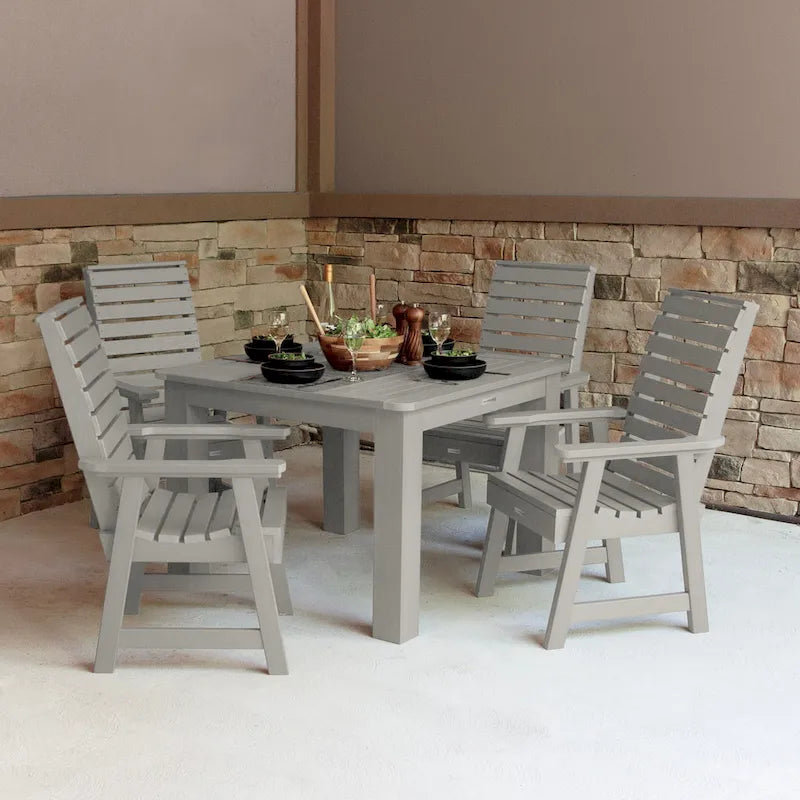 Ensemble de salle à manger d'extérieur 5 pièces Weatherly - Table de 42 x 42 po, hauteur standard