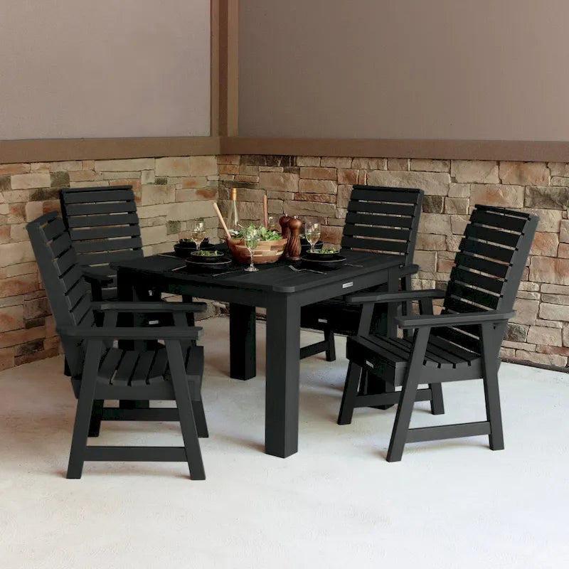Ensemble de salle à manger d'extérieur 5 pièces Weatherly - Table de 42 x 42 po, hauteur standard