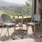 Chaises de patio en osier à chevrons Irene French (ensemble de 4) par Furniture of America - Lot de 4