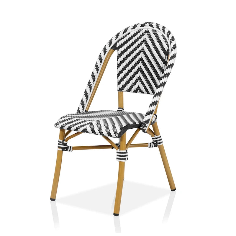 Chaises de patio en osier à chevrons Irene French (ensemble de 4) par Furniture of America - Lot de 4