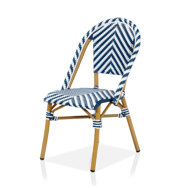 Chaises de patio en osier à chevrons Irene French (ensemble de 4) par Furniture of America - Lot de 4