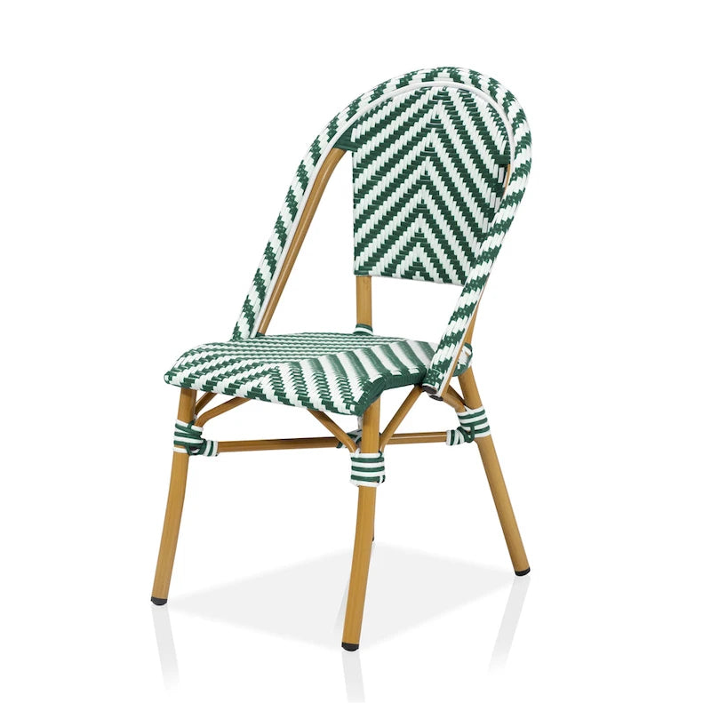 Chaises de patio en osier à chevrons Irene French (ensemble de 4) par Furniture of America - Lot de 4