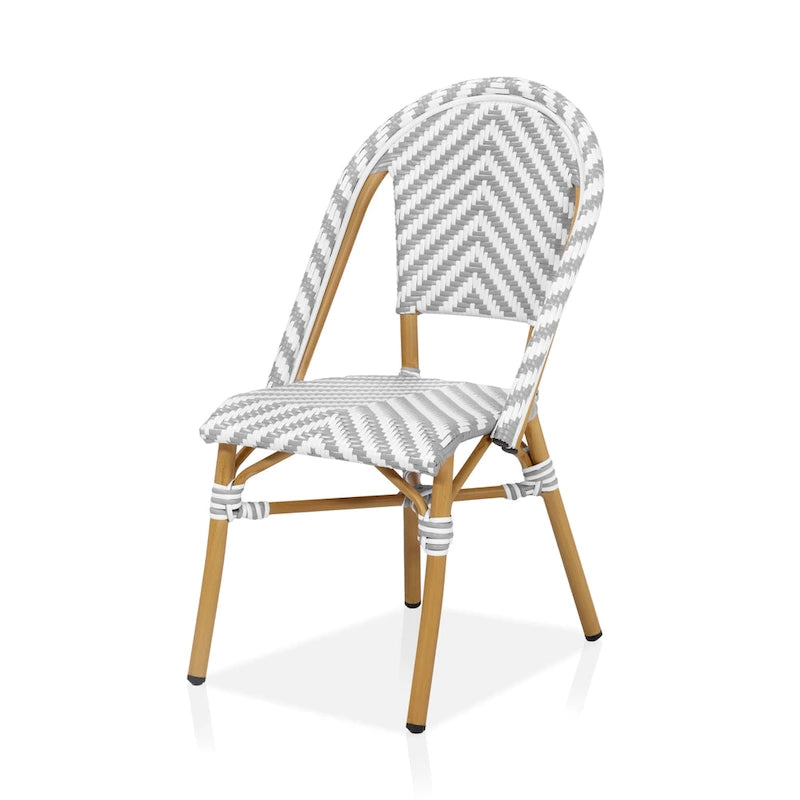 Chaises de patio en osier à chevrons Irene French (ensemble de 4) par Furniture of America - Lot de 4