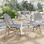 Chaises de patio en osier à chevrons Irene French (ensemble de 4) par Furniture of America - Lot de 4