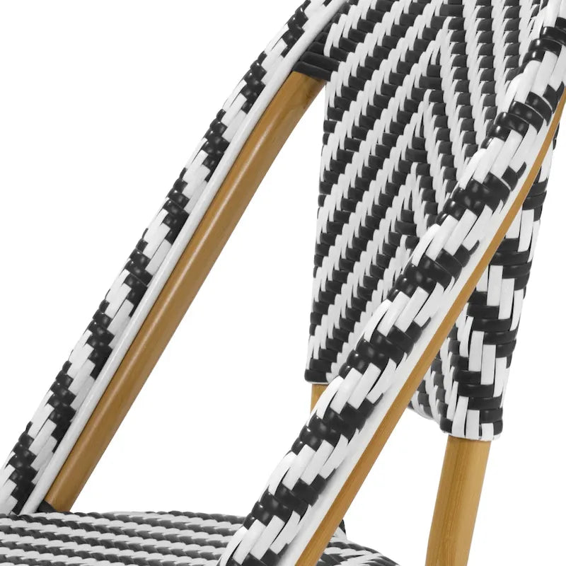 Chaises de patio en osier à chevrons Irene French (ensemble de 4) par Furniture of America - Lot de 4