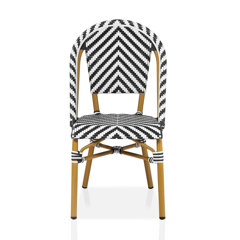 Chaises de patio en osier à chevrons Irene French (ensemble de 4) par Furniture of America - Lot de 4