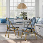 Chaises de patio en osier à chevrons Irene French (ensemble de 4) par Furniture of America - Lot de 4