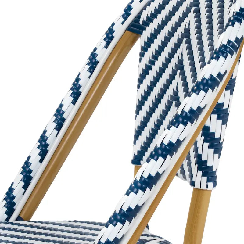 Chaises de patio en osier à chevrons Irene French (ensemble de 4) par Furniture of America - Lot de 4
