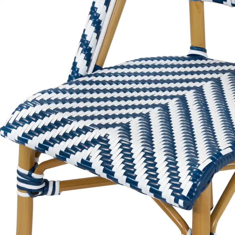 Chaises de patio en osier à chevrons Irene French (ensemble de 4) par Furniture of America - Lot de 4
