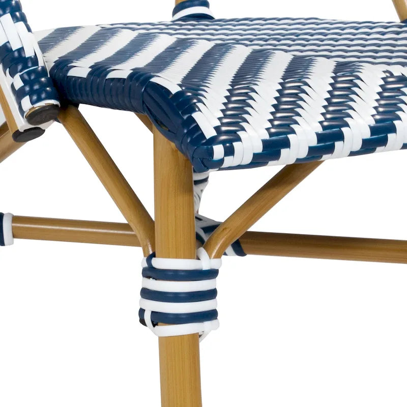 Chaises de patio en osier à chevrons Irene French (ensemble de 4) par Furniture of America - Lot de 4