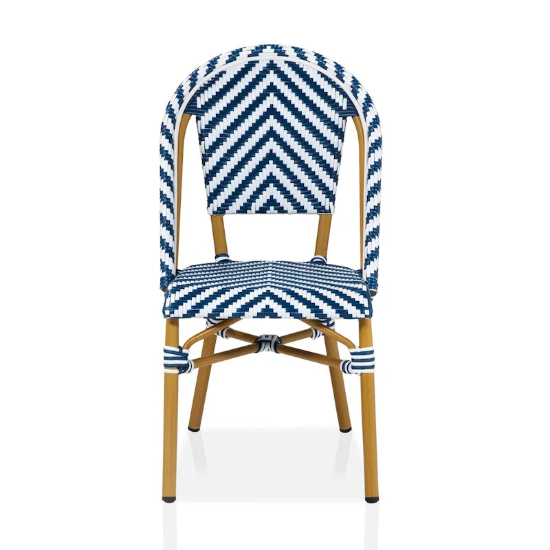 Chaises de patio en osier à chevrons Irene French (ensemble de 4) par Furniture of America - Lot de 4