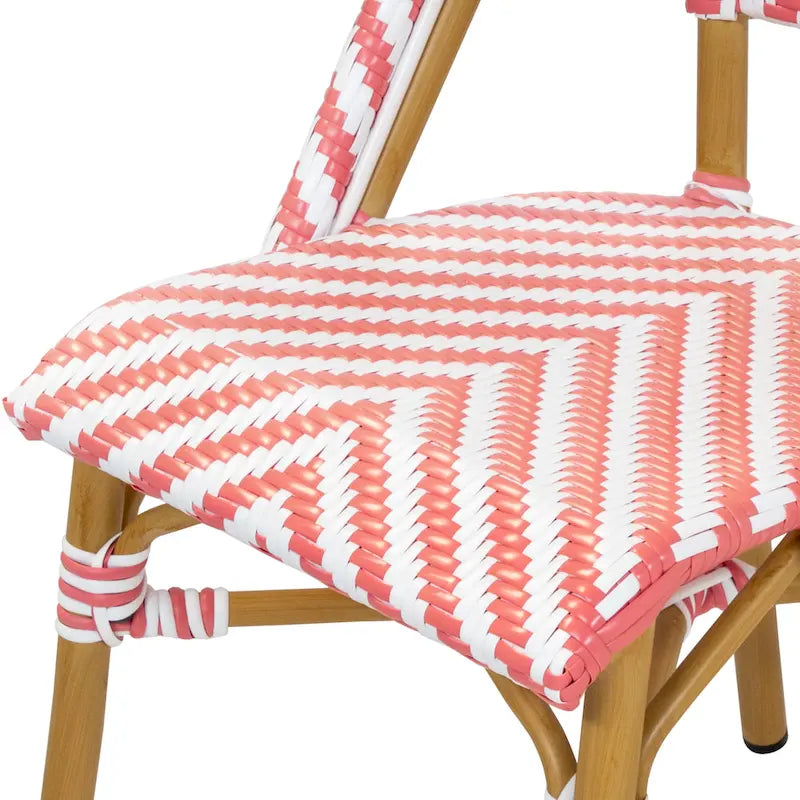 Chaises de patio en osier à chevrons Irene French (ensemble de 4) par Furniture of America - Lot de 4
