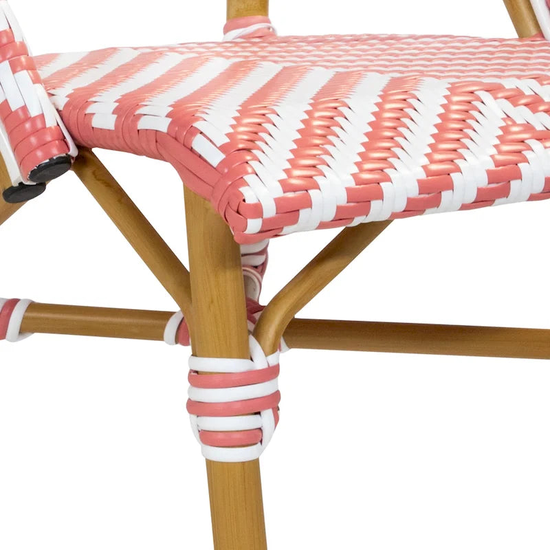 Chaises de patio en osier à chevrons Irene French (ensemble de 4) par Furniture of America - Lot de 4