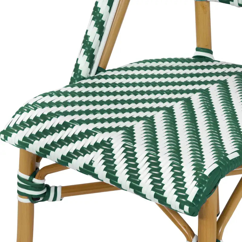 Chaises de patio en osier à chevrons Irene French (ensemble de 4) par Furniture of America - Lot de 4
