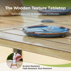 Ensemble de salle à manger de jardin 7 pièces, 6 chaises de salle à manger en résine tressée avec dossier en textilène et 1 table de salle à manger en métal