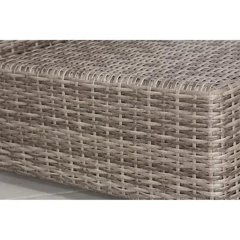 Ensemble de conversation 7 pièces en osier avec coussin LSI Verona