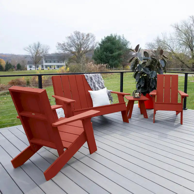 Ensemble de patio Adirondack Italica Modern 4 pièces