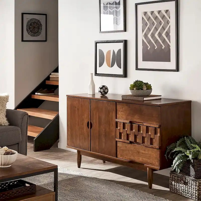 Kieran Mid-Century Wood 2-Door and 3-Drawer Server by  Modern