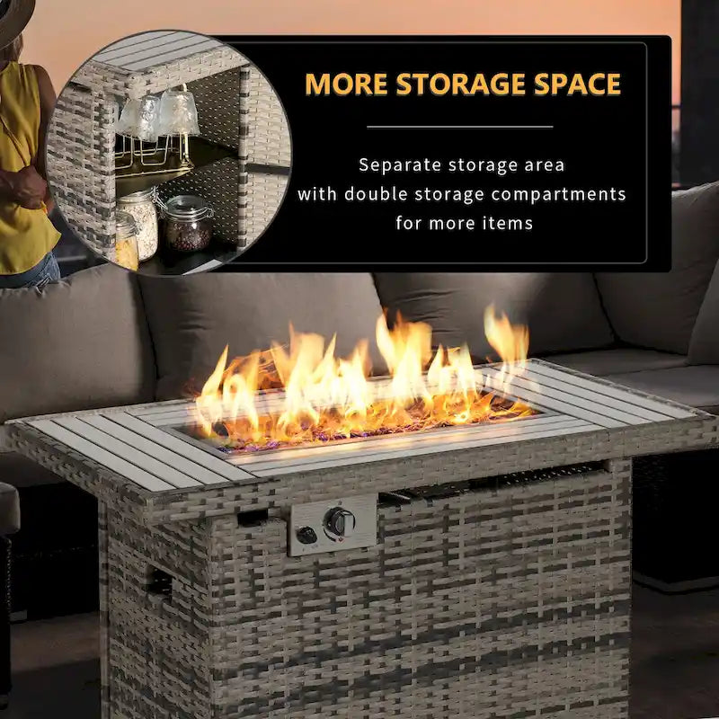 Ensemble de meubles de patio 15 pièces, ensembles de canapés modulaires extérieurs