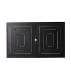 Ensemble de salle à manger d'extérieur 7 pièces pour patio, 6 chaises à mouvement de ressort, 1 table rectangulaire extensible