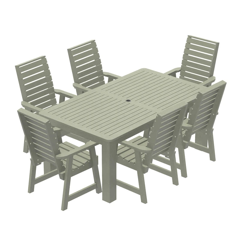 Ensemble de salle à manger d'extérieur 7 pièces HIGHWOOD PROFESSIONAL 42x72