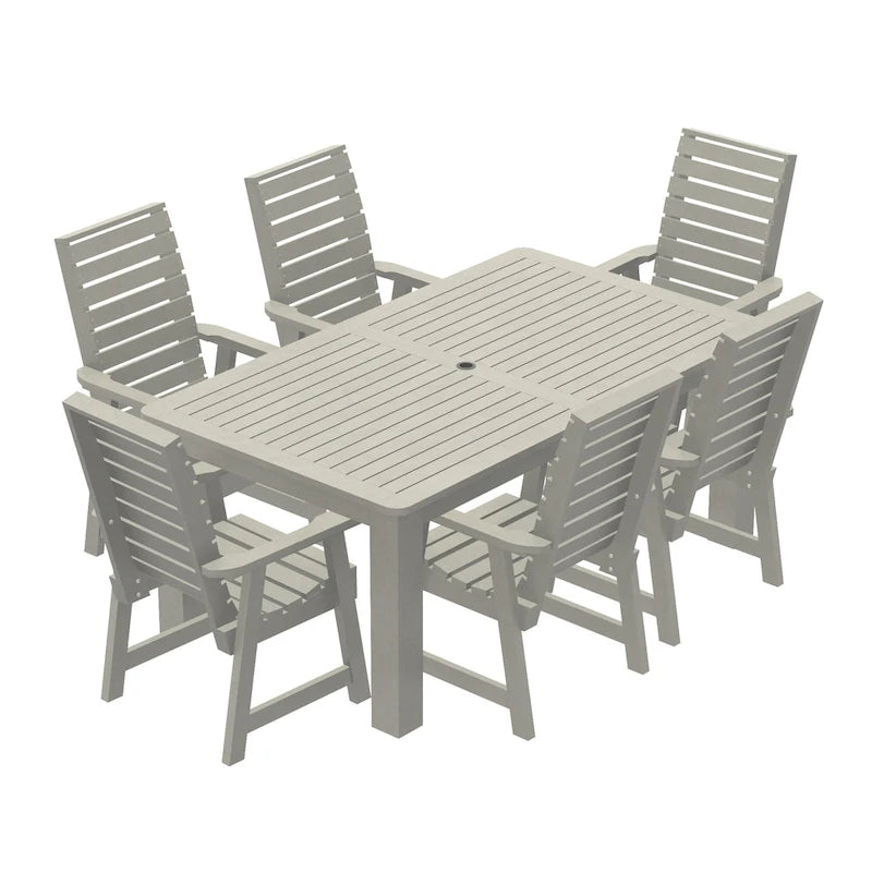 Ensemble de salle à manger d'extérieur 7 pièces HIGHWOOD PROFESSIONAL 42x72