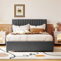 Lit double avec lit gigogne simple