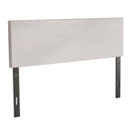 Tête de lit capitonnée réglable en velours glamour avec garniture cloutée