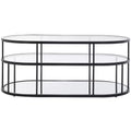 Layta 3 Shelf Coffee Table - Black/Clear - Safavieh