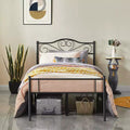VECELO Metal Platform Mattress Foundation, Decorative Headboard & Footboard with Heavy Duty Support