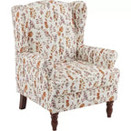 Erommy Fabric Accent Chair, Modern Upholstered Armchair with Solid Leg, Leisure Single Sofa Chair for Living Room Bedroom Reading and Studio