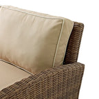 Ensemble de 3 fauteuils pivotants à bascule en osier d'extérieur Bradenton de Crosley