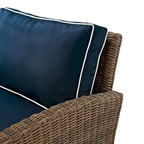 Ensemble de 3 fauteuils pivotants à bascule en osier d'extérieur Bradenton de Crosley