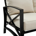Crosley Kaplan - Canapé d'extérieur 3 pièces - 119 L x 68,5 P x 32 H
