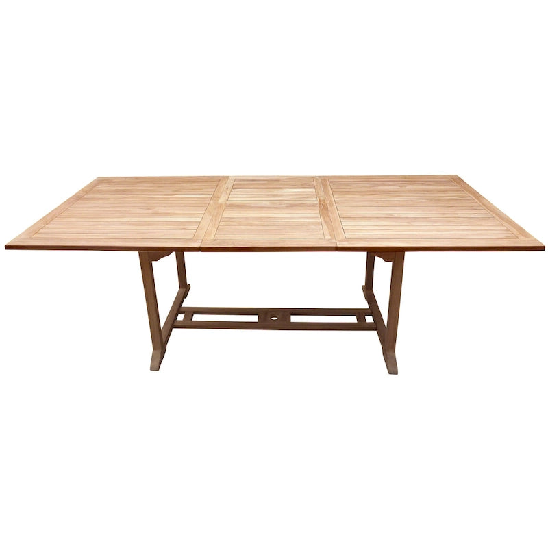 Table d'extérieur rectangulaire extensible en bois de teck San Juan de Seven Seas Teak, 71 à 94 pouces (table uniquement)