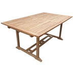 Table d'extérieur rectangulaire extensible en bois de teck San Juan de Seven Seas Teak, 71 à 94 pouces (table uniquement)