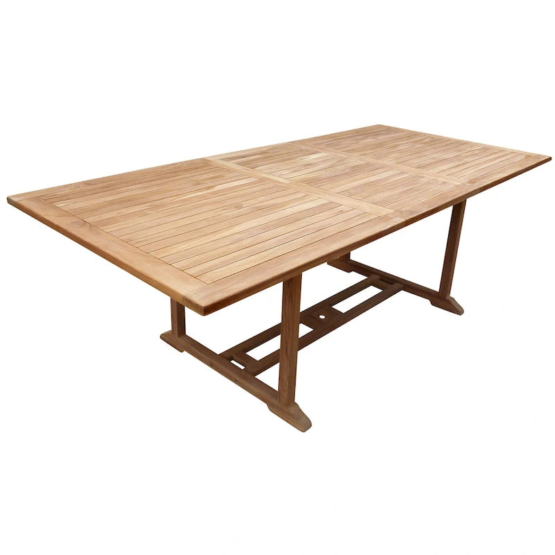 Table d'extérieur rectangulaire extensible en bois de teck San Juan de Seven Seas Teak, 71 à 94 pouces (table uniquement)