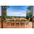 Table d'extérieur rectangulaire extensible en bois de teck San Juan de Seven Seas Teak, 71 à 94 pouces (table uniquement)