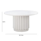 Table à manger ronde Kali 55 blanche