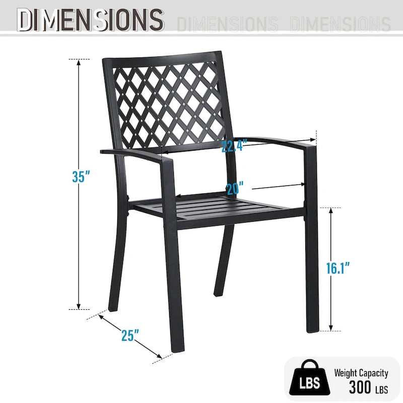MAISON ARTS Table de Salle à Manger Rectangulaire d'Extérieur avec 4 Chaises de Salle à Manger, 2 Chaises Pivotantes