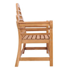 Banc triple de jardin et de patio en bois de teck Lutyens Chic Teak