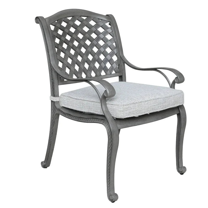 Ensemble de salle à manger rectangulaire Ventura 7 pièces en aluminium moulé avec 6 fauteuils - S/O