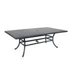 Ensemble de salle à manger rectangulaire Ventura 7 pièces en aluminium moulé avec 6 fauteuils - S/O