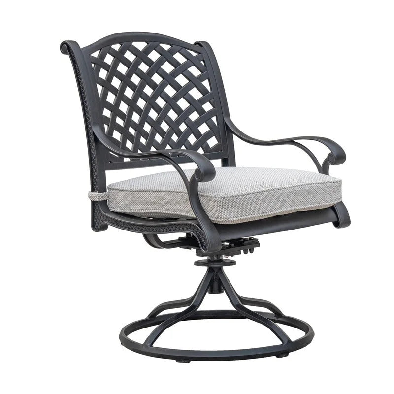 Ensemble de salle à manger rectangulaire Ventura 7 pièces en aluminium moulé avec 6 fauteuils - S/O