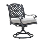 Ensemble de salle à manger rectangulaire Ventura 7 pièces en aluminium moulé avec 6 fauteuils - S/O