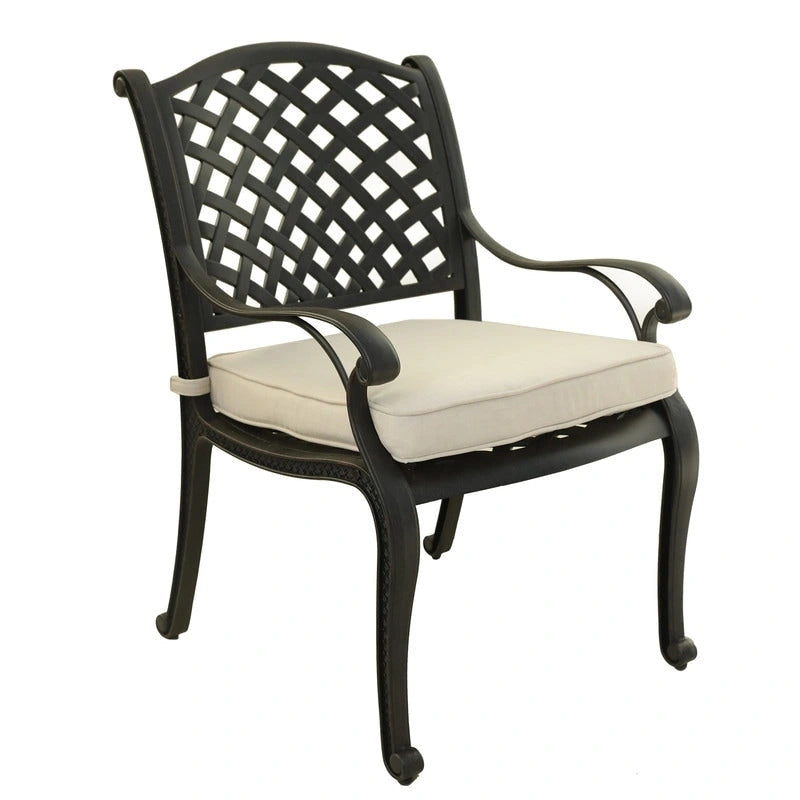 Ensemble de salle à manger rectangulaire Ventura 7 pièces en aluminium moulé avec 6 fauteuils - S/O